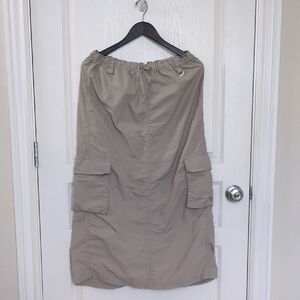 Love Tree Beige Drawstring Skirt